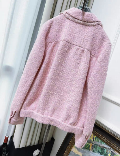 Chanel 23K fall/winter pink tweed jacket
