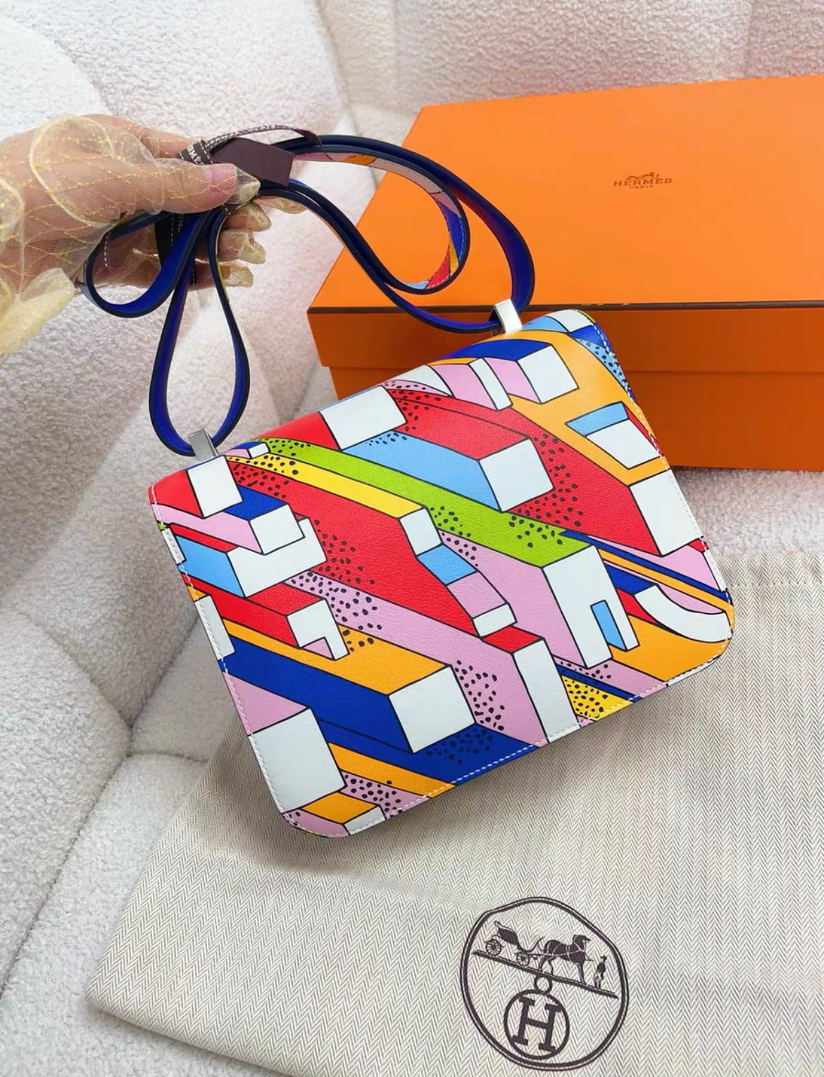 HERMÈS Limited Edition Constance 24 On A Summer Day Multicolor