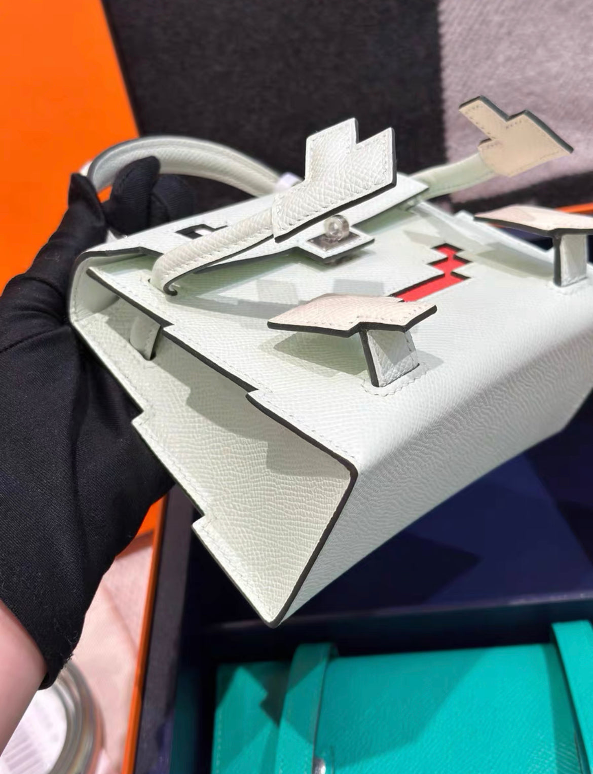 HERMÈS KELLY DOLL PICTO VERT FIZZ EPSOM LEATHER PHW – Wararni.com