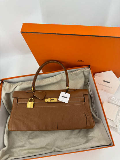 Hermes shoulder kelly Fringe Gold Togo Leather gold hardware