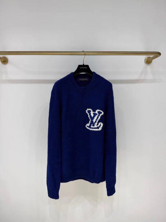 Louis Vuitton Blue shearling sweater