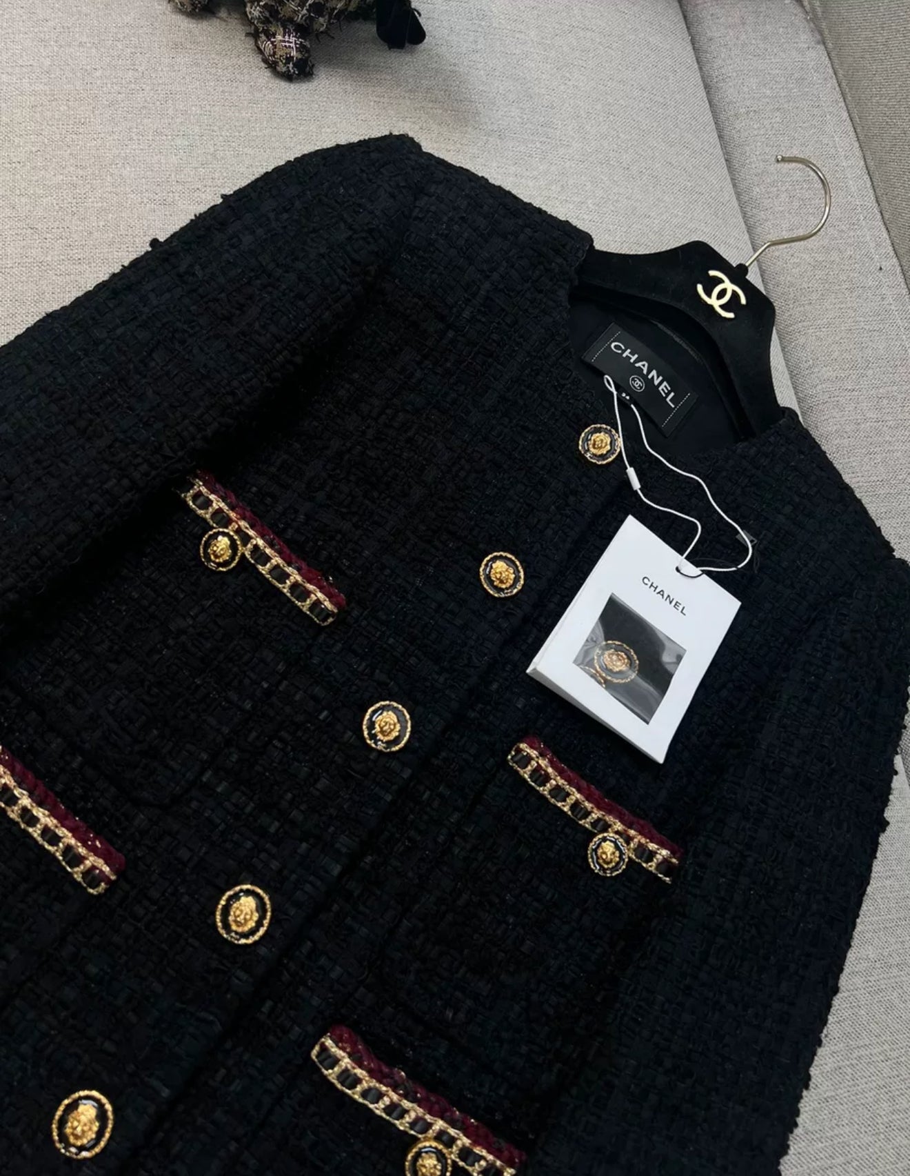 Chanel 21 Black Tweed Jacket