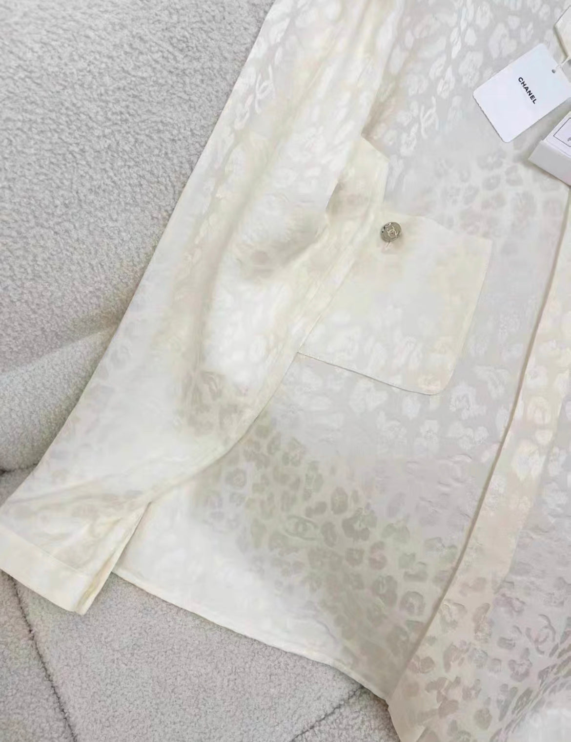 Chanel 23A white Blouse size 38