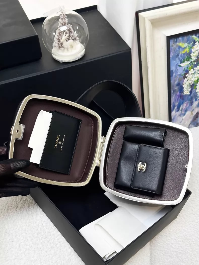 Chanel 22S black make up evening bag