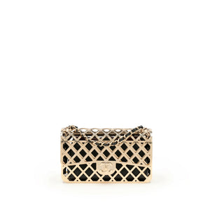 Chanel Gold Metal Mini Cage Flap with Removable Pouch – 2021 Collection