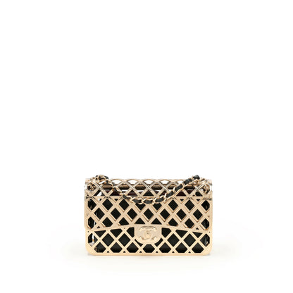 Chanel Gold Metal Mini Cage Flap with Removable Pouch – 2021 Collection