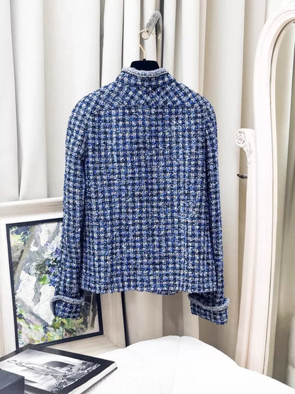Chanel 20P Blue Tweed Jacket