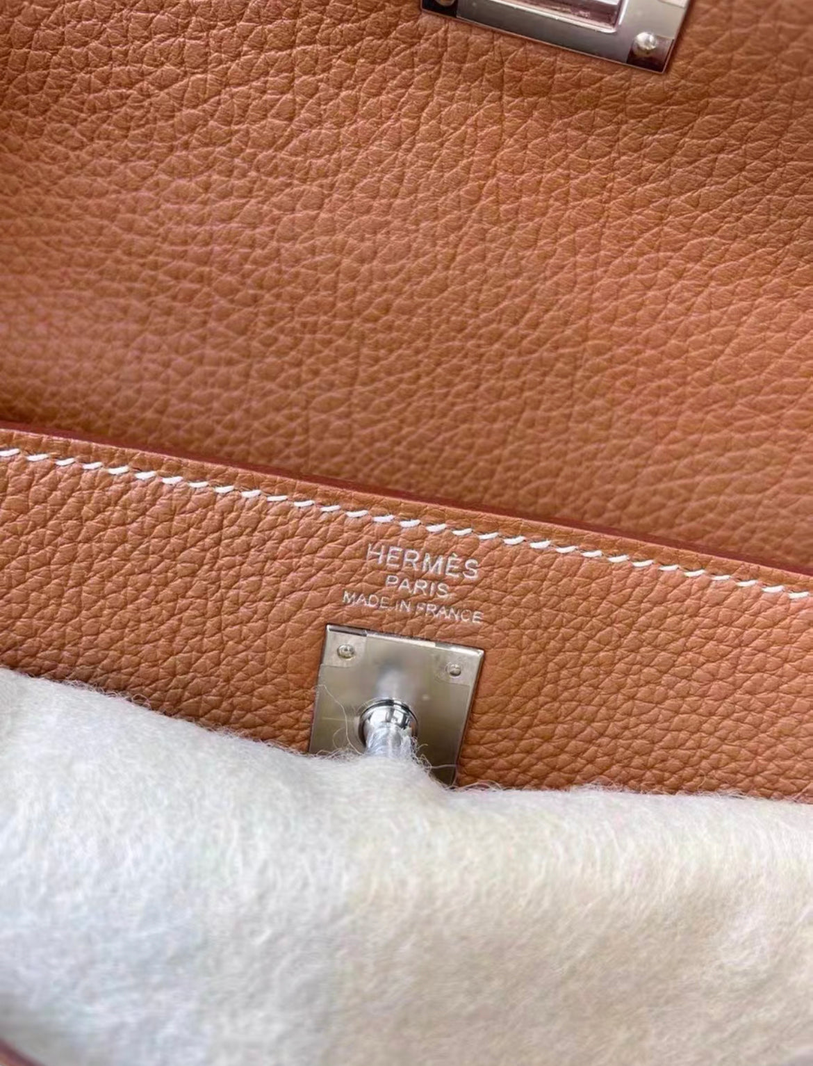 Hermes Kelly 25 Gold Togo Palladium Hardware