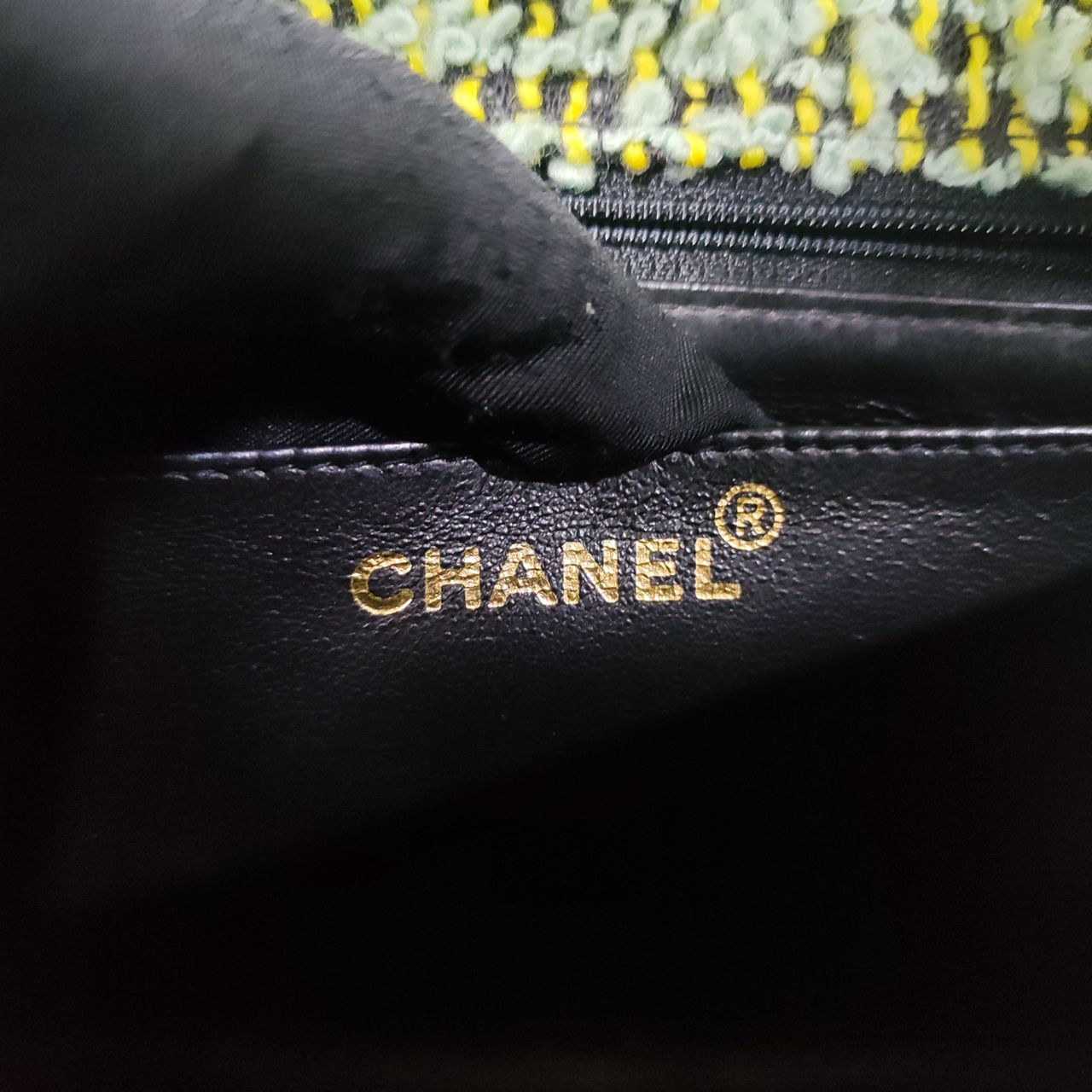 Rare CHANEL 1992 tweed Classic Flap two-in-one handbag set