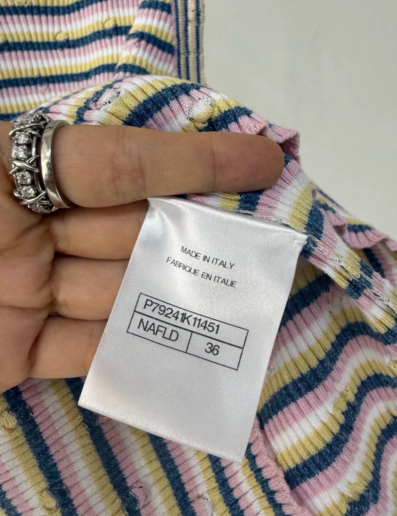 Chanel 25P striped top