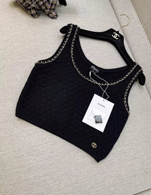 Chanel 23B black top