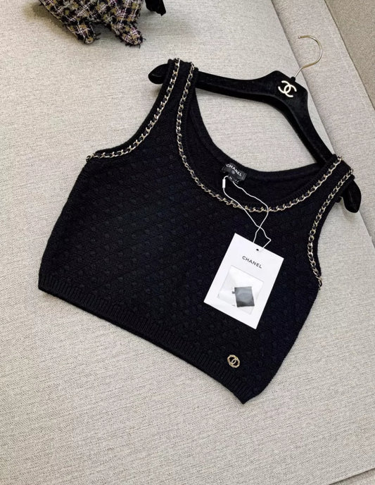 Chanel 23B black top