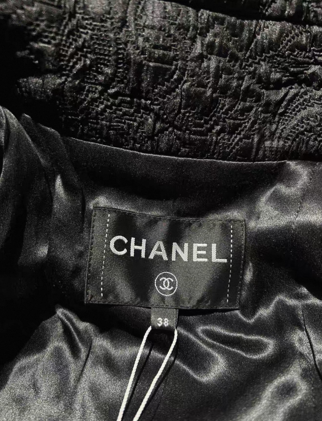 Rare Chanel 2021 Black Long Coat/Dress 38