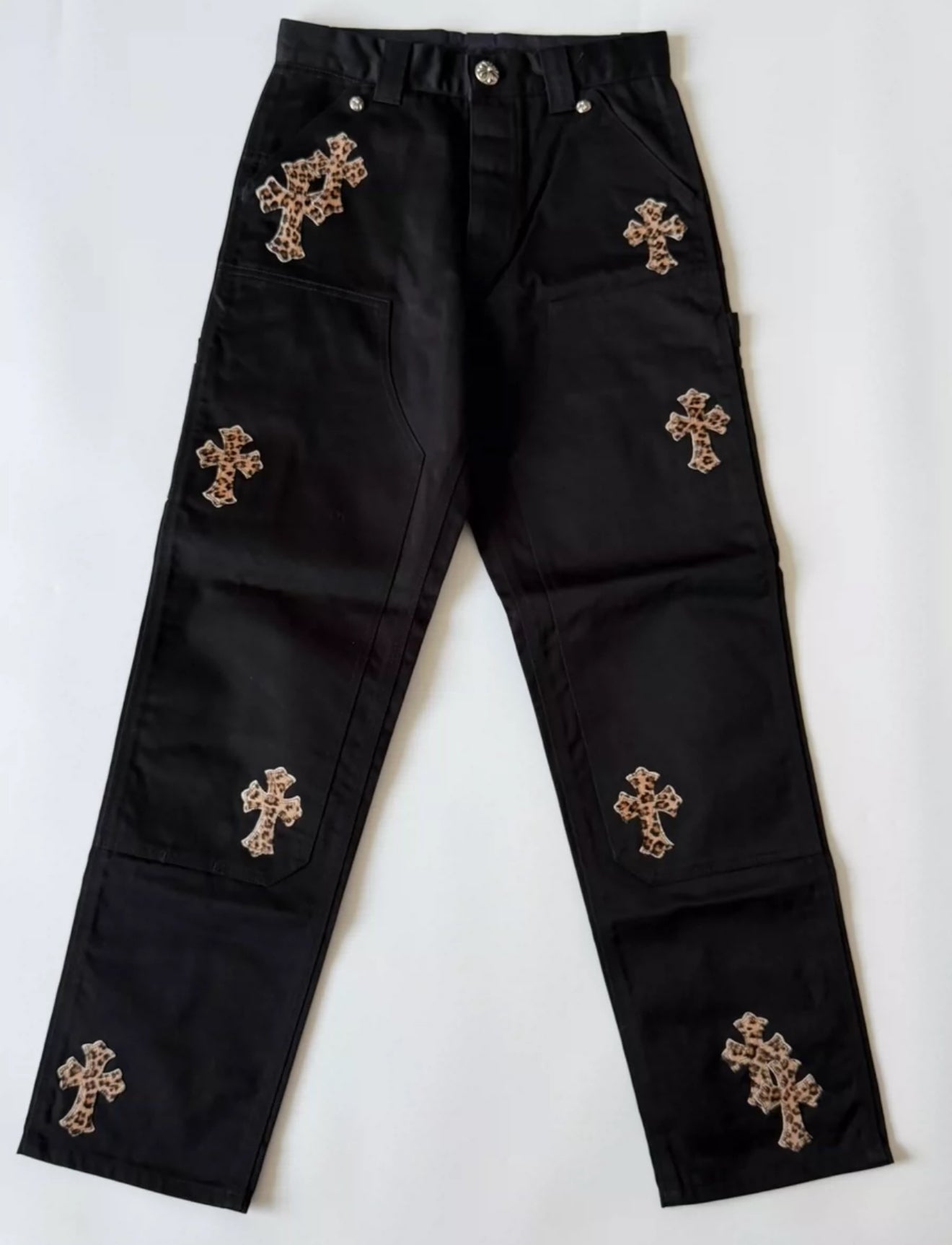 CHROME HEARTS LEOPARD PATCH DENIM