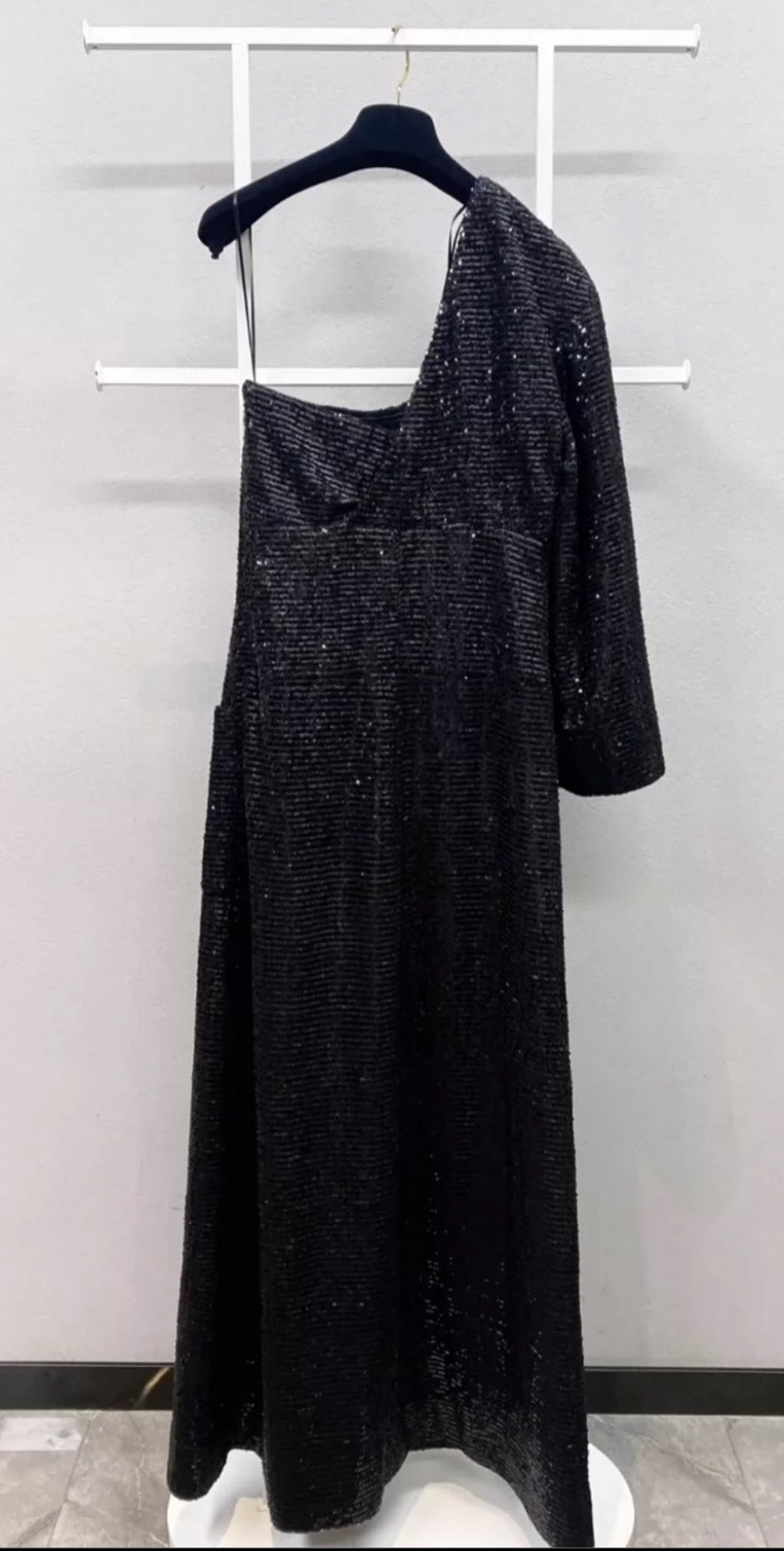 Chanel 22S Glittered Tulle Black Dress