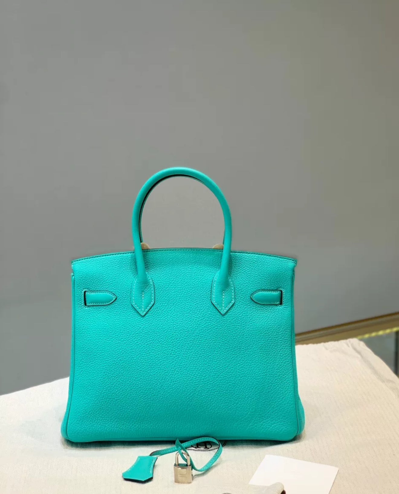 Hermés Birkin 30cm Vert Verone Togo Leather Palladium Hardware