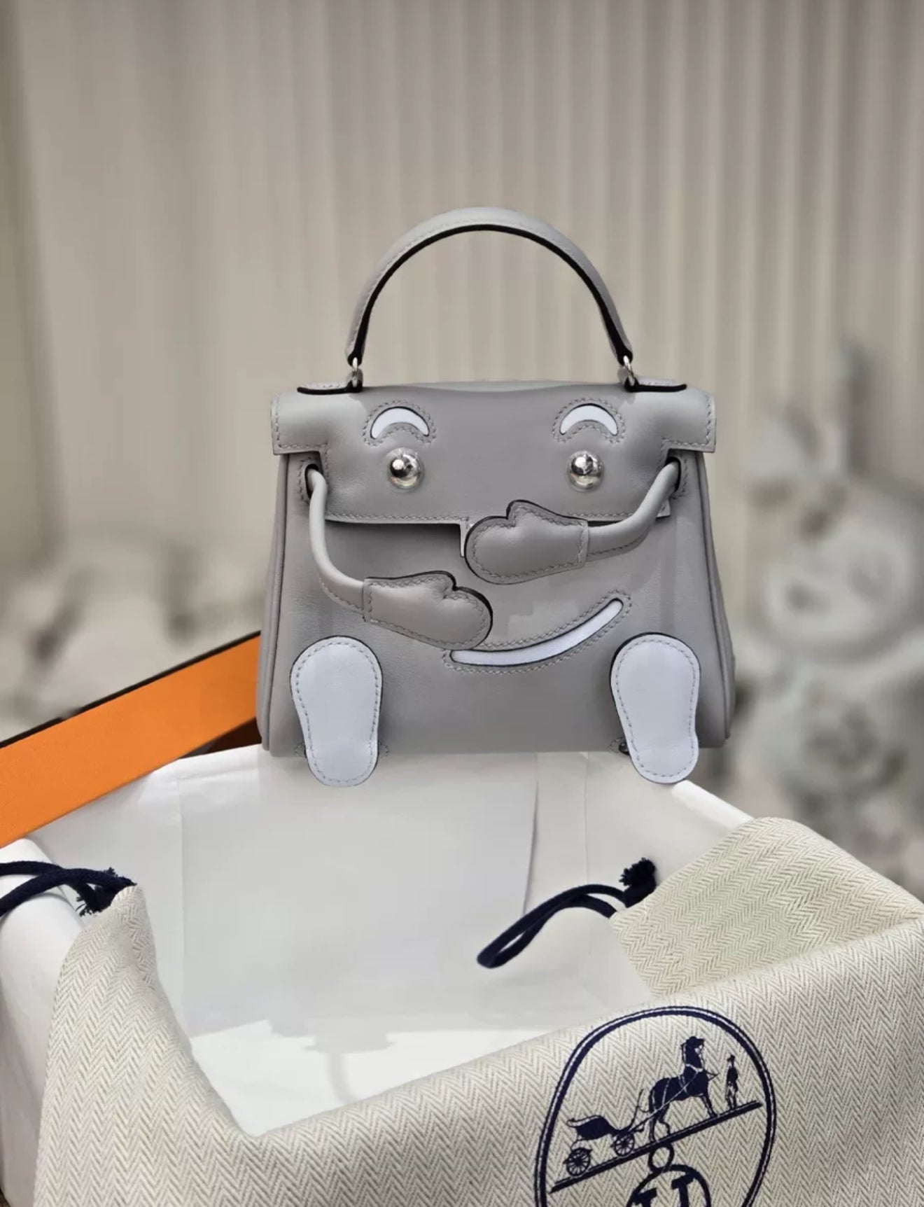 Hermès Kelly Doll Blue Glacier & Blue Brume Palladium Hardware