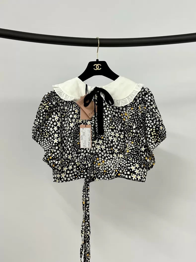 Miu Miu floral print Peter Pan collar set
