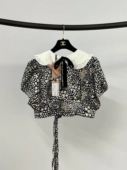 Miu Miu floral print Peter Pan collar set