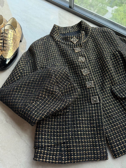 Chanel Byzantine!! Extremely rare black and gold jacket