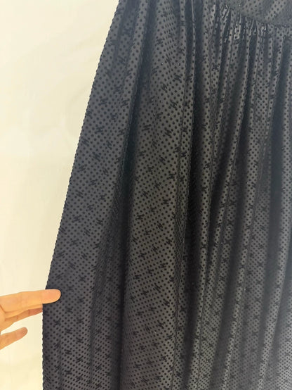 Chanel 24B black velvet CC skirt