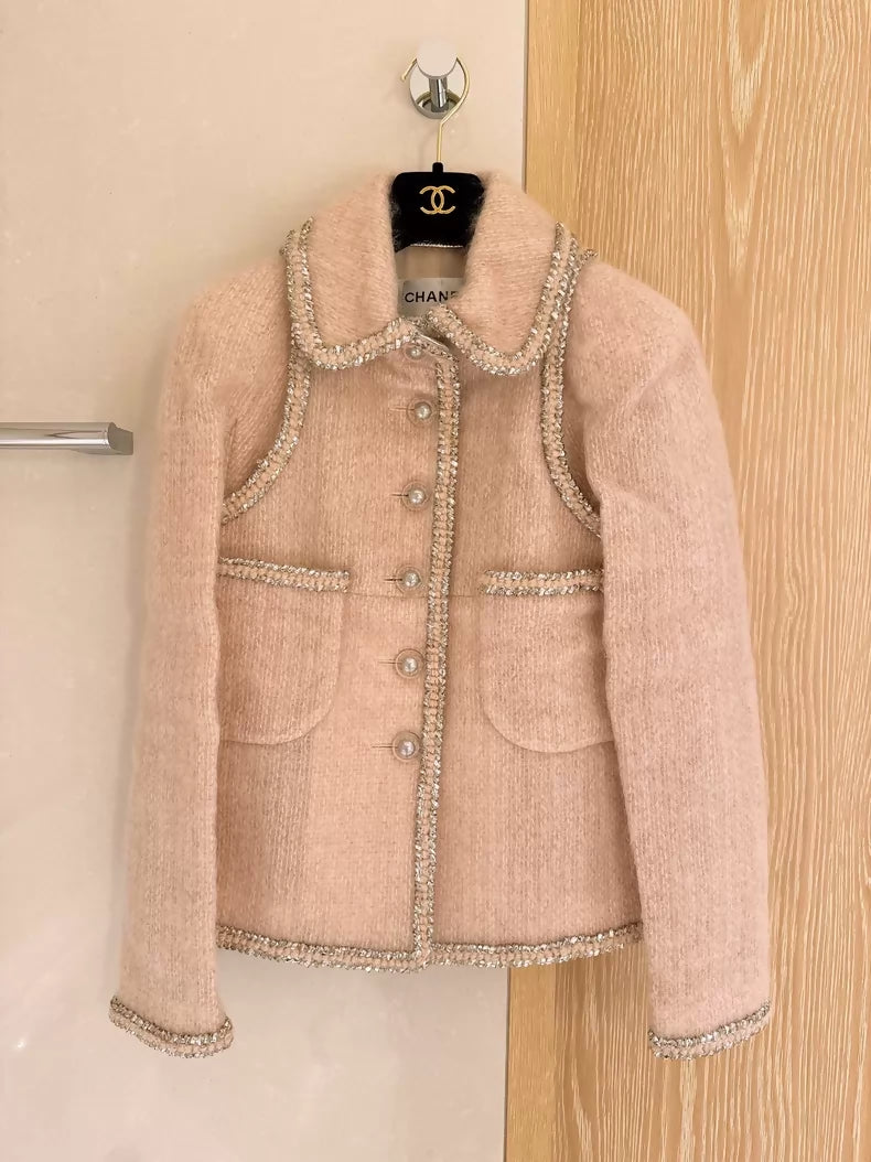 Chanel Pink Mohair Jacket
