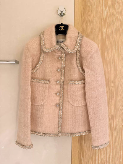 Chanel Pink Mohair Jacket
