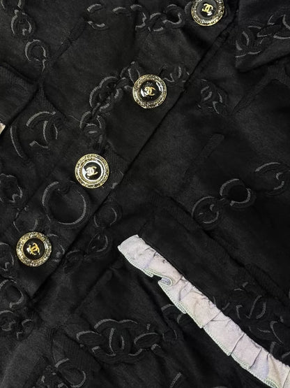 Chanel 22S Velvet Cropped jacket