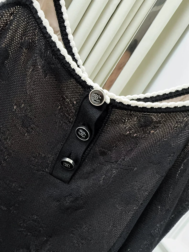 Chanel 24B Black Lace Dress