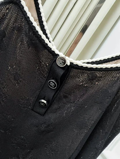 Chanel 24B Black Lace Dress