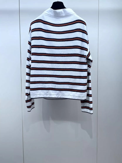 Chanel 26C Striped Polo Top