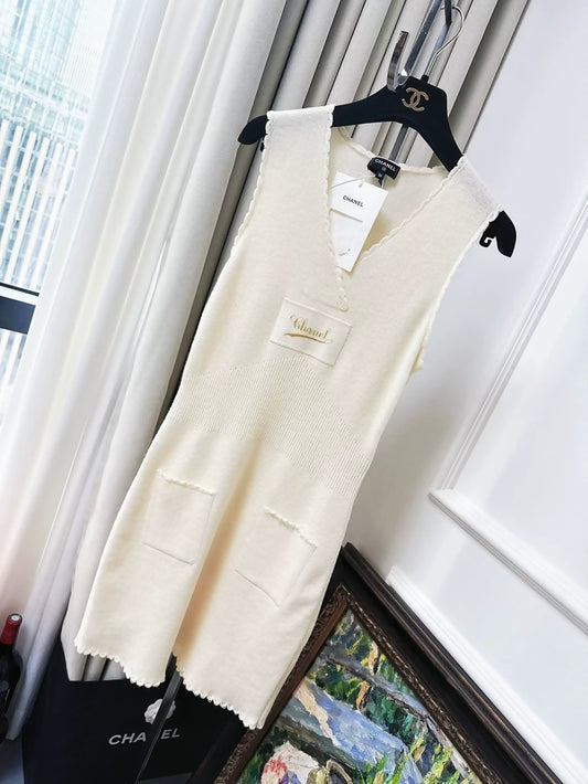 Chanel 24k white ecru dress