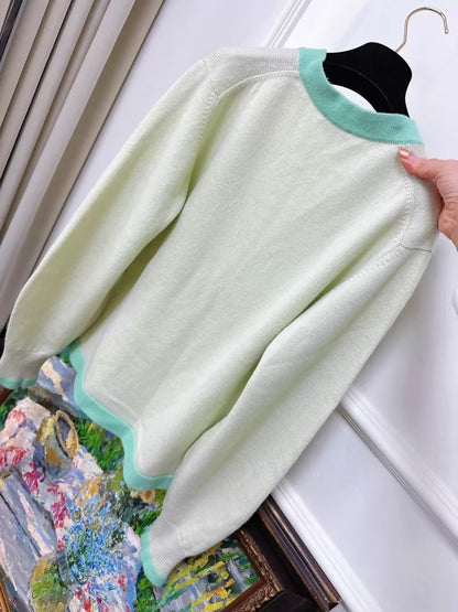 Chanel 23S Mint Green Cashmere Knit Cardigan