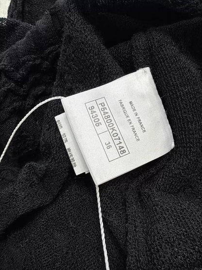 Chanel 16B Black Knit Top