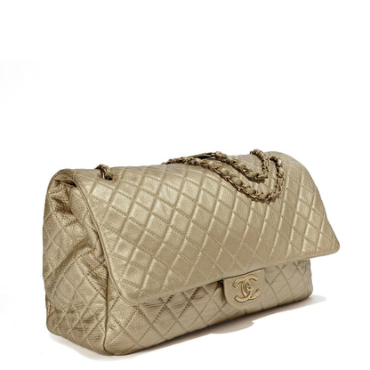 Chanel Metallic Gold XXL Airline Travel Flap Bag