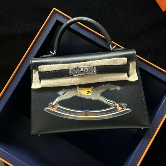 Hermès Mini Kelly 20 Rodeo / Rocking Horse Leather with Palladium Hardware