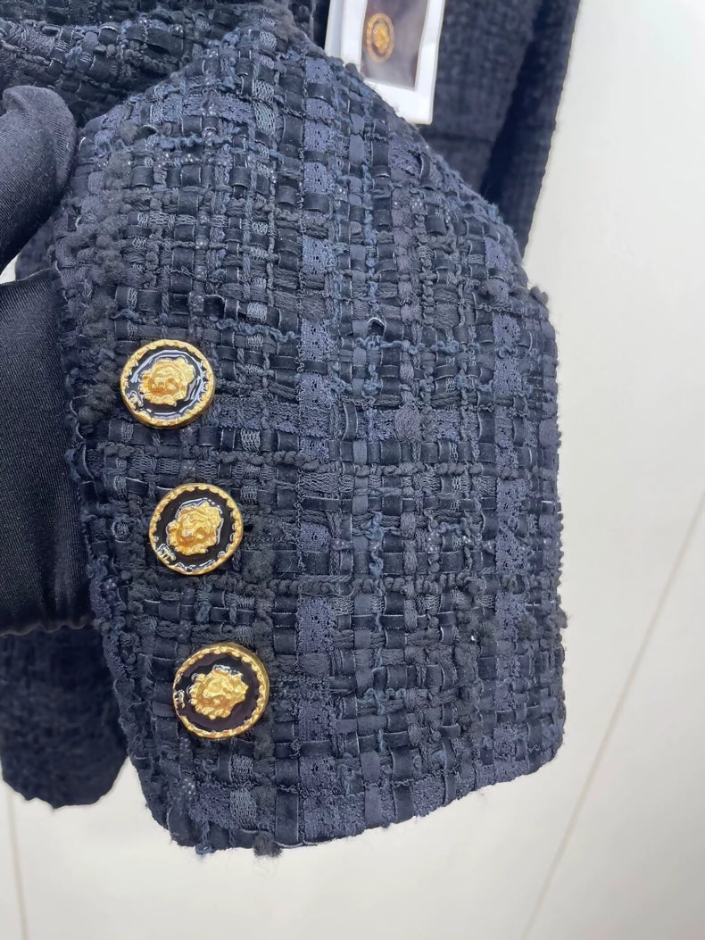 Rare Chanel 21A Gold chain bodysuit jacket