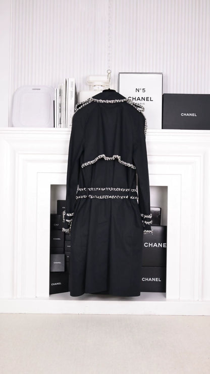 Chanel Spring/Summer 2004 Runway Black and White Tweed Coat