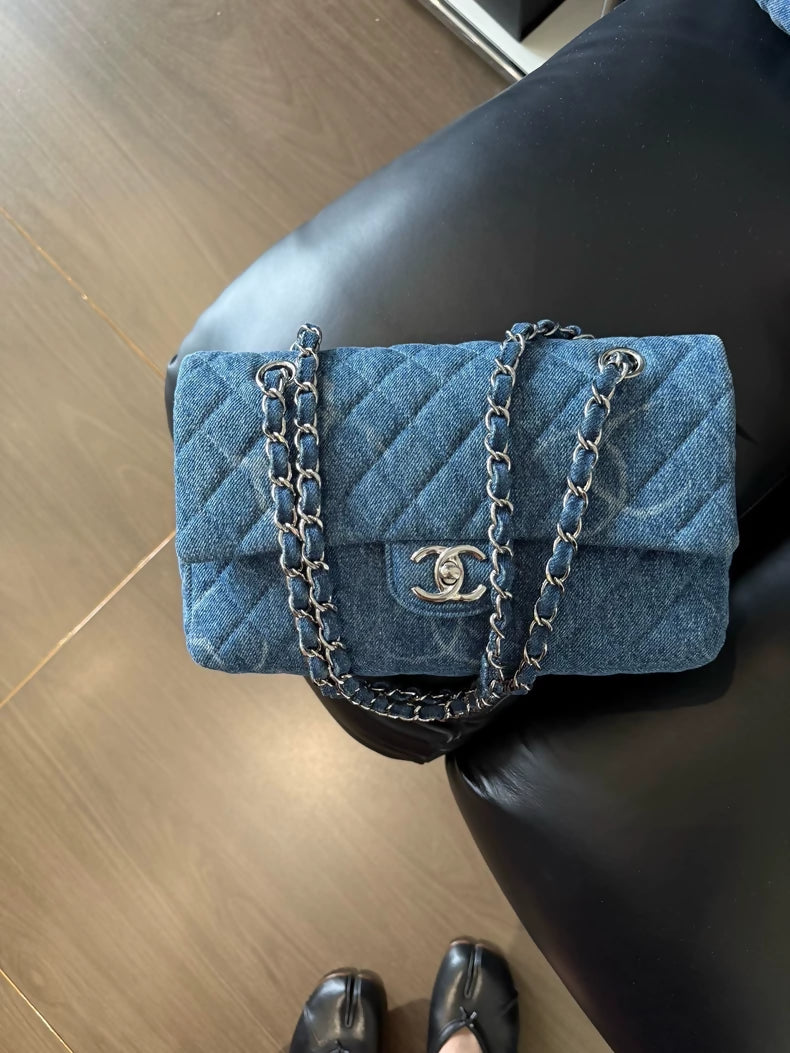 Chanel 20B Denim Graffiti CF Medium