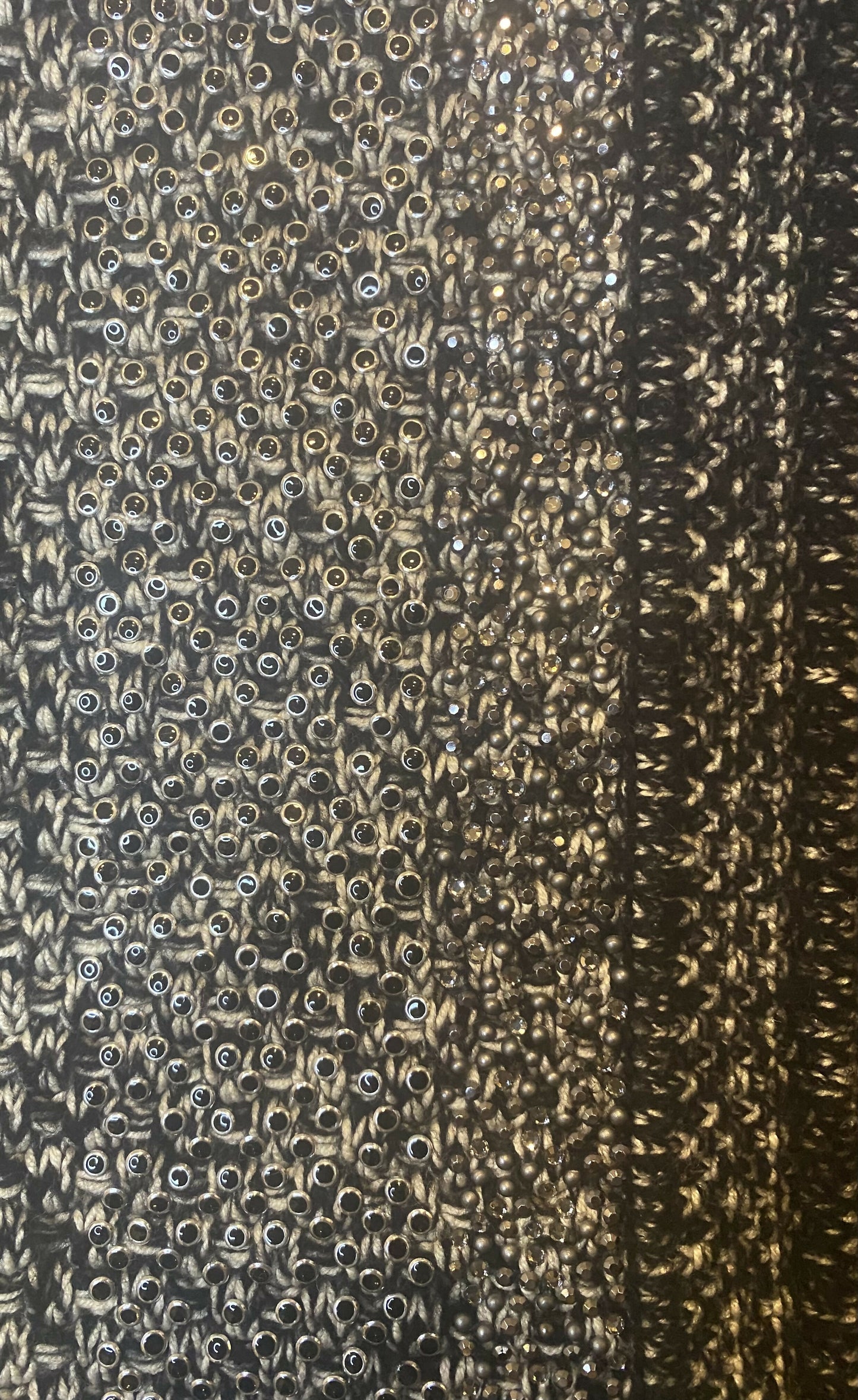 Chanel 11A Tweed Cashmere Swarovski Crystals Cardigan Sweater FR 34