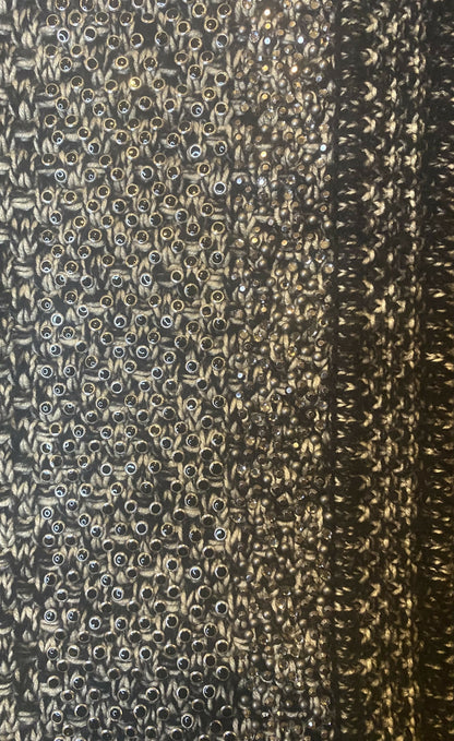 Chanel 11A Tweed Cashmere Swarovski Crystals Cardigan Sweater FR 34