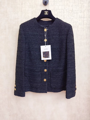 Chanel 23A black beaded jacket