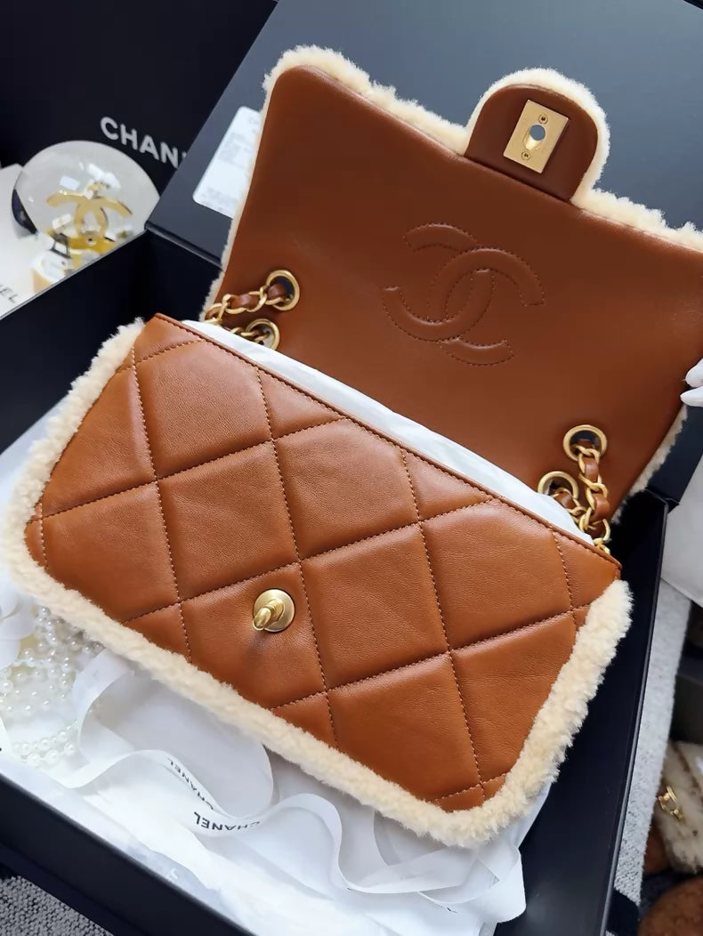 Chanel 24K teddy bear CF bag