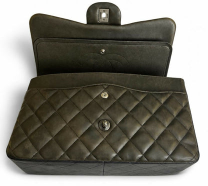Chanel 13A Edinburgh TriColor Quilted Lambskin Jumbo Classic Double Flap Bag