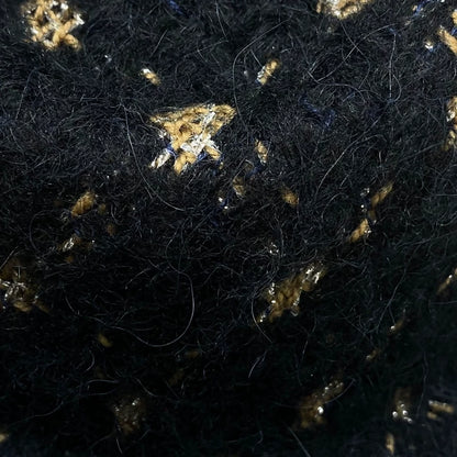 Chanel 19k black and gold houndstooth hat