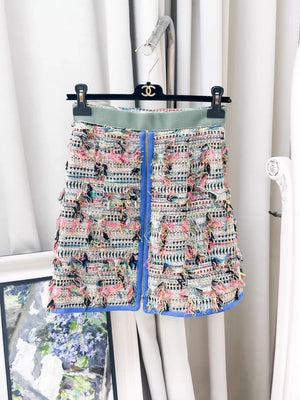 Chanel 17S multicolour tweed skirt