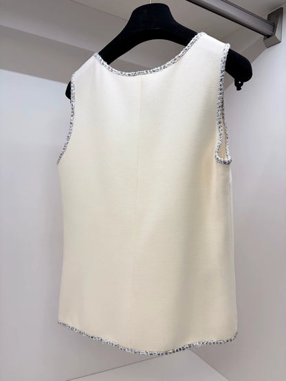 Chanel 05 ecru silk top