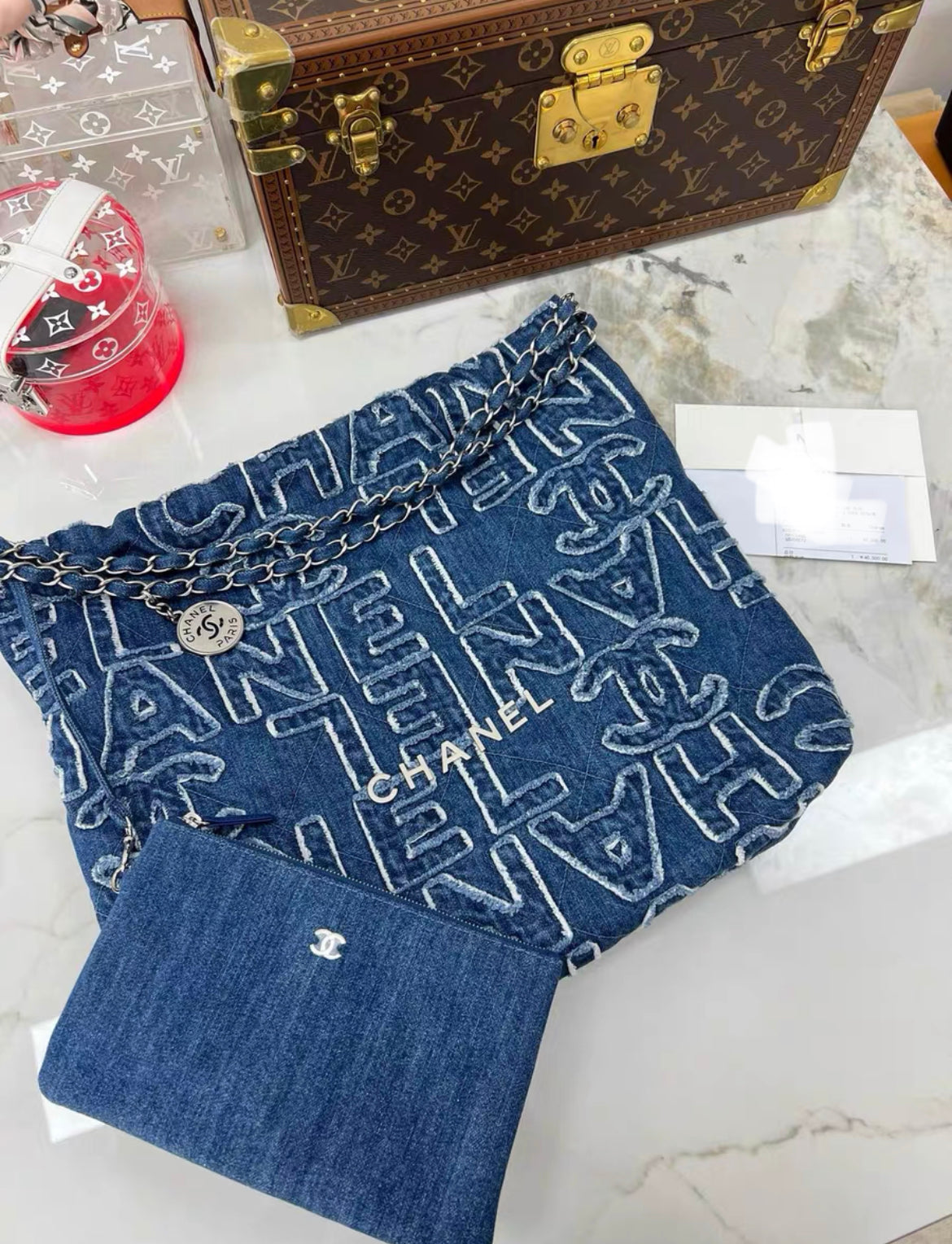 CHANEL 24A Denim 22 Bag