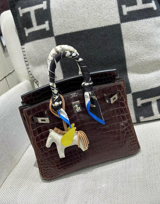 Hermès Birkin 25 Crocodile Niloticus Marron