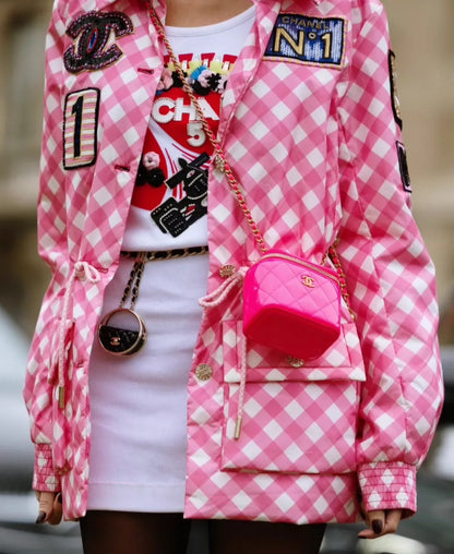 Chanel 23C Pink, White & Multicolor Parka
